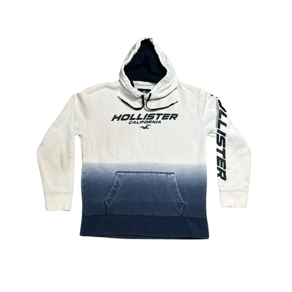 Hollister California Men’s Small  Blue Ombré Hoodie Kangaroo Pouch - Picture 1 of 7